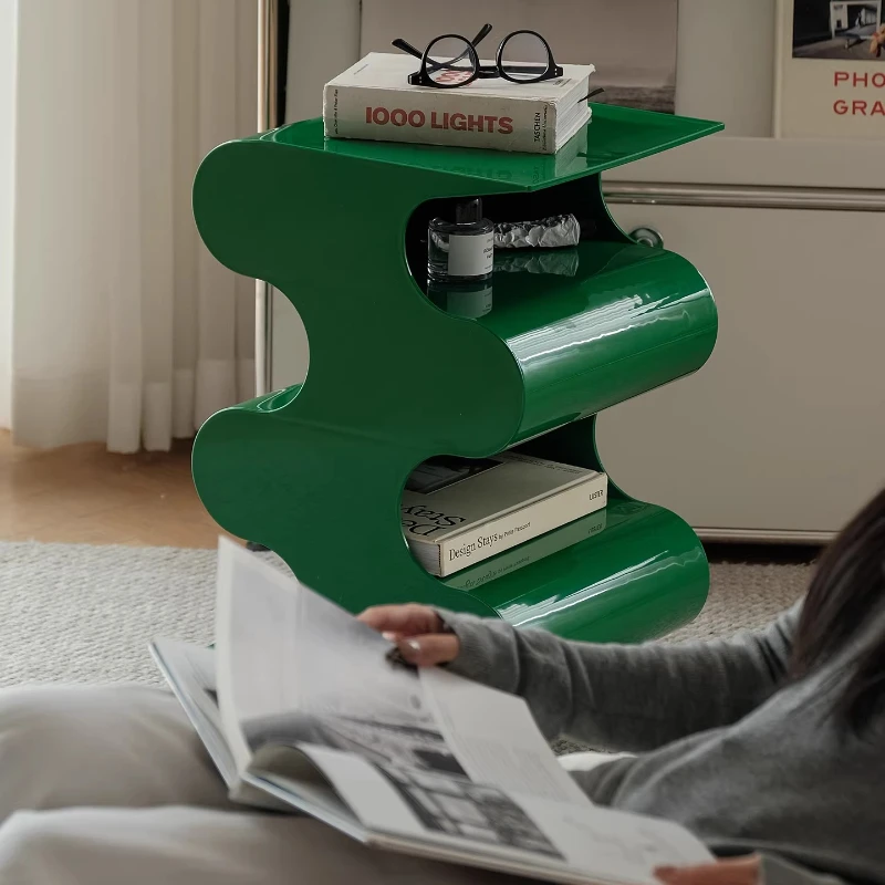 Creative corrugated cart, multi-functional mobile edge, multi-layer storage, movable storage rack