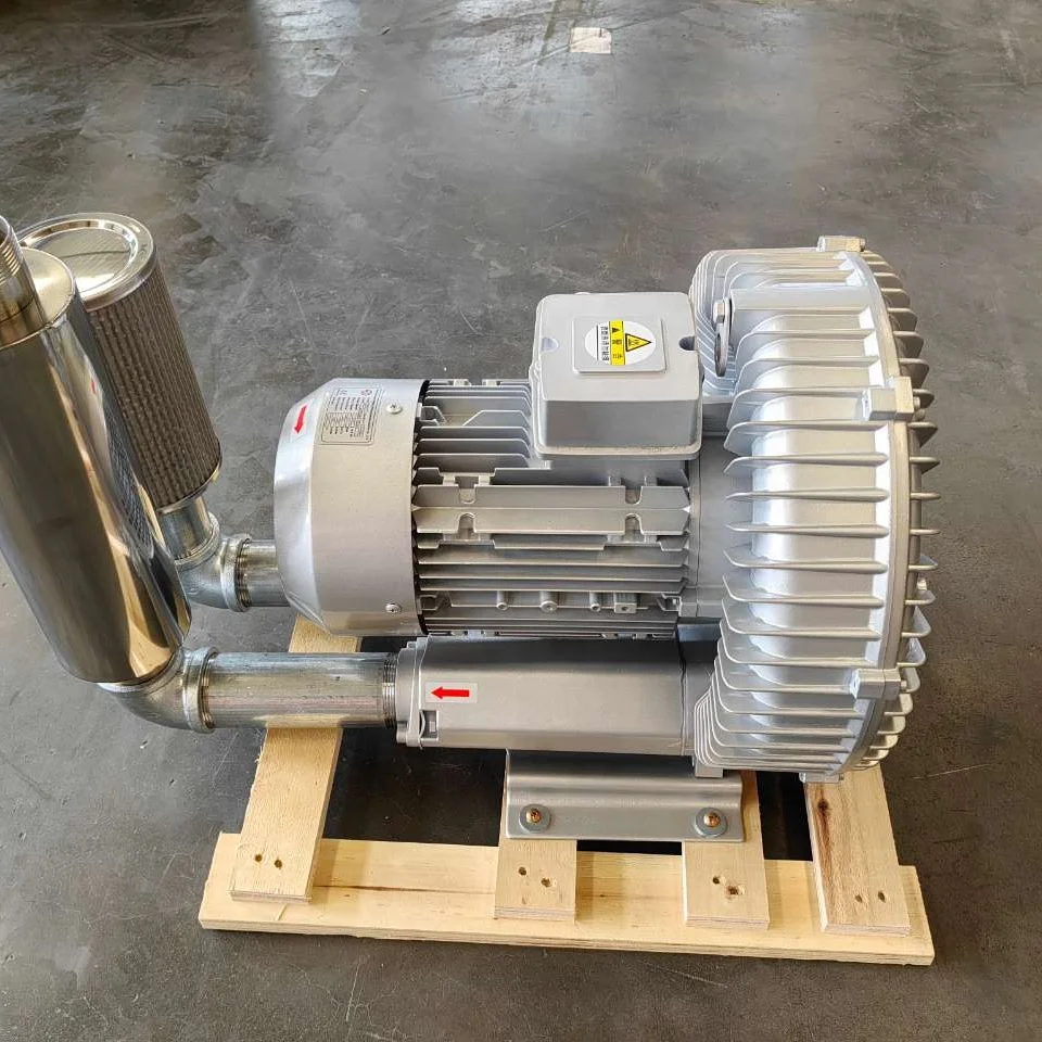 5HP 4.0kw منفاخ الهواء مضخة تفريغ حلقة منفاخ تطبيق لصناعة المنسوجات للمكنسة الكهربائية