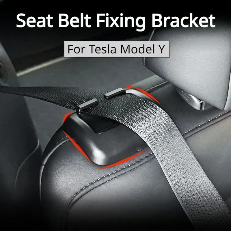 Seat Belt Fixing Bracket for Tesla Model Y Securing Rear Seat Belt Limiter Protective Cover ABS Car Interior Accessories 2023