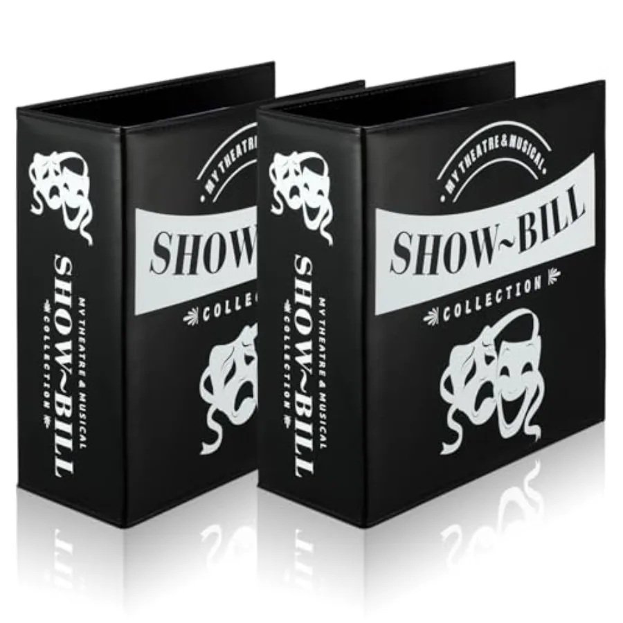 

2 Set Show Bill Binder with Sleeves for Broadway and Theatre 3 Ring 9.5" x 9.5"Theater Program Holder with 40 Sheet Protectors