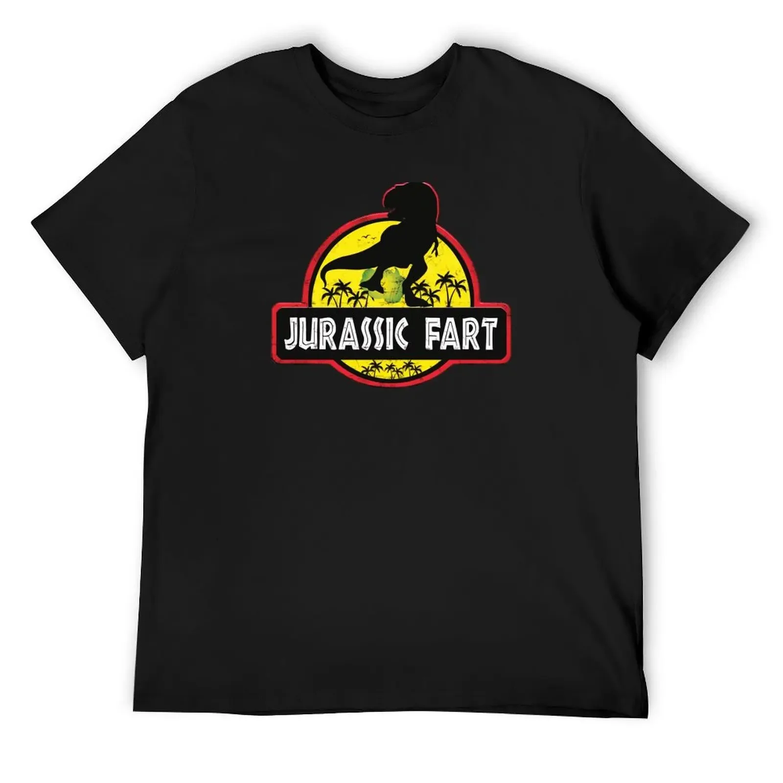 Jurassic Fart T-rex Funny Farting Dinosaur T-Shirt street wear customs plus sizes Short sleeve tee men