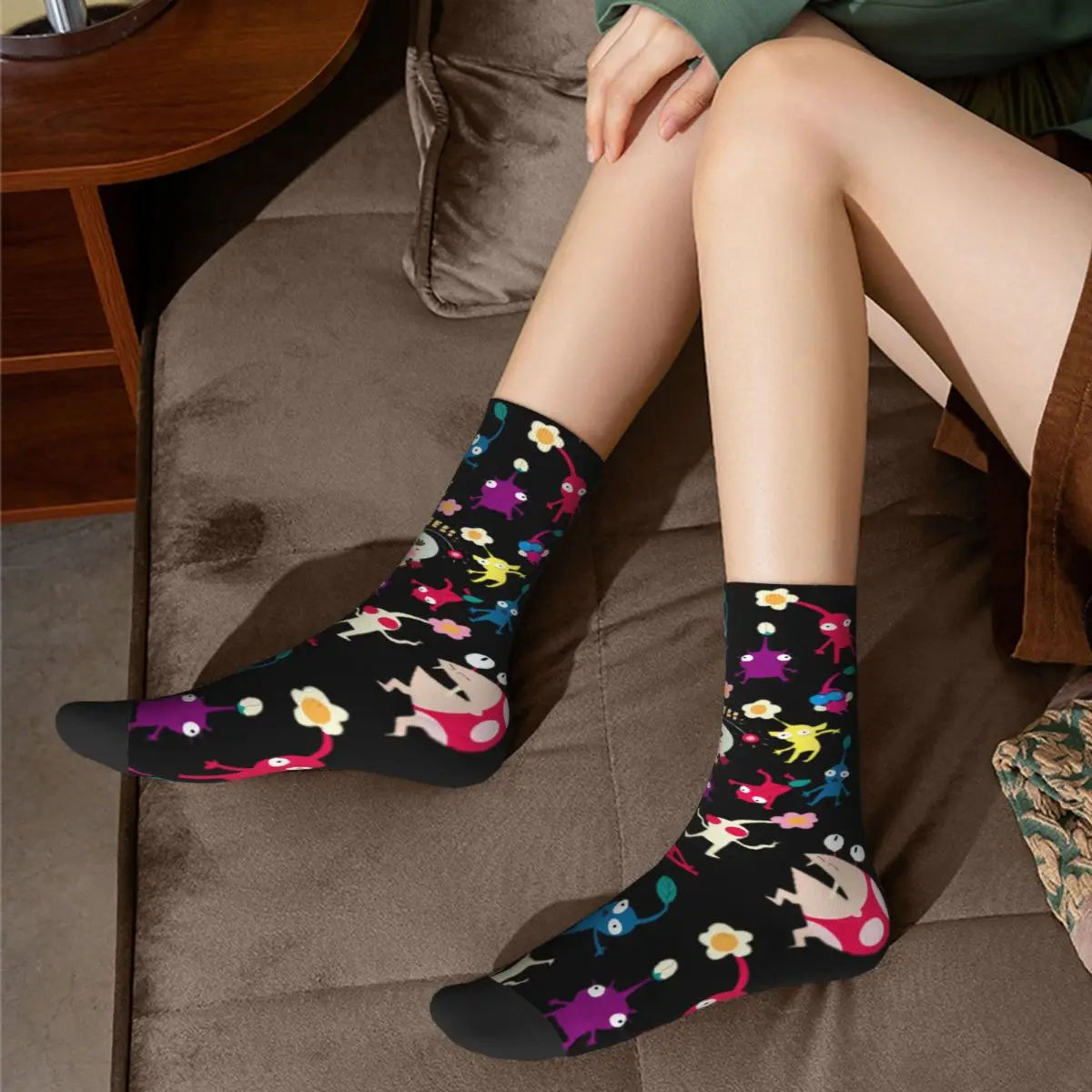 Calcetines de diseño Retro para hombre y mujer, medias cómodas, suaves, regalos maravillosos, Pikmin Fweeee