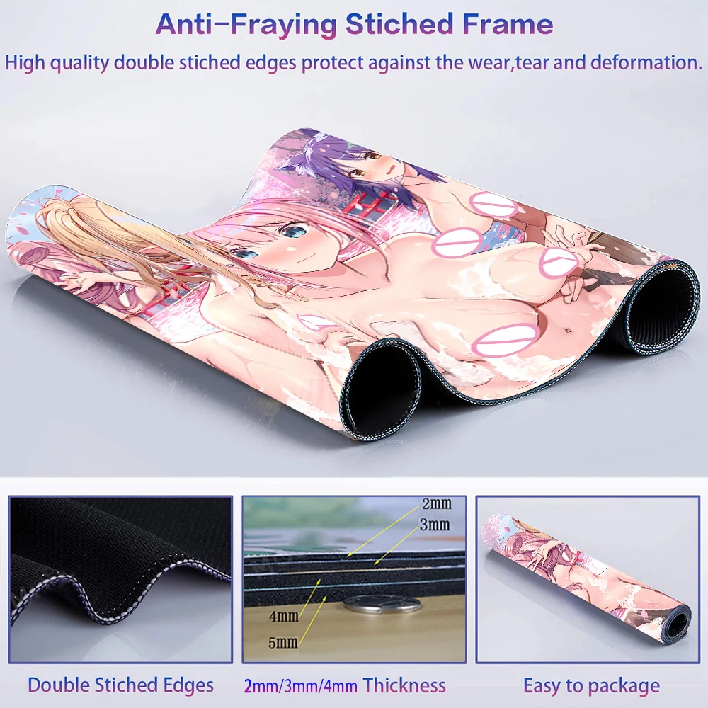 Naked Girls Mouse Pad with Tits Uncensored Hentai Custom with Chest Nsfw Soft Boobs Figure Adult Boobs Sex Large Keyboard Mats