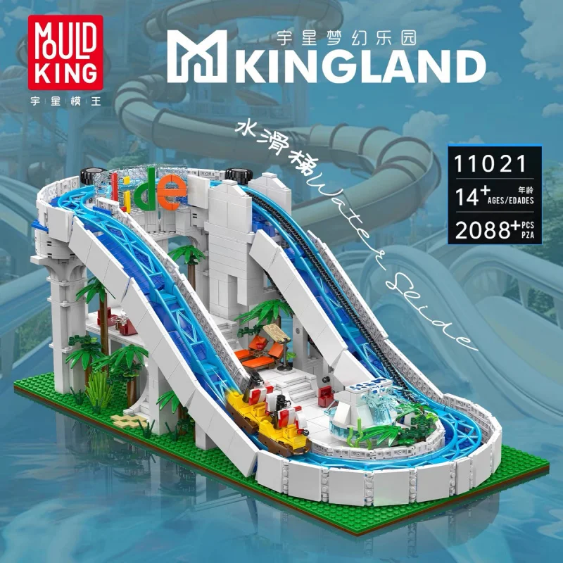 

Mold King Water Slide Park Series Электрический пульт дистанционного управления Модель строительного блока Toy11021