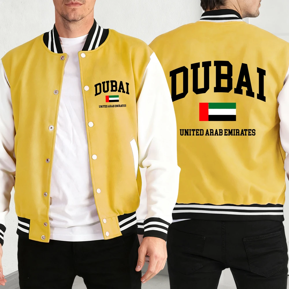 

Дизайнерская мужская куртка Дубая Объединенных Арабских Эмиратов, осенняя флисовая одежда, повседневная удобная бейсбольная майка, свободная спортивная одежда унисекс