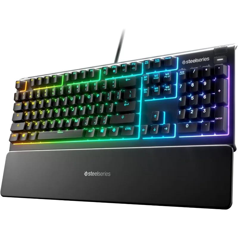 

Apex 3 RGB Gaming Keyboard – 10-Zone RGB Illumination – IP32 Water Resistant – Premium Magnetic Wrist Rest (Whisper