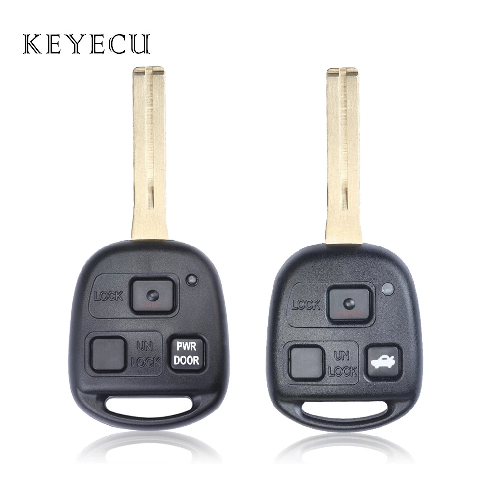 

HYQ1512V 4C Chip 3 Buttons Remote Car Key Fob Replacement for Lexus ES300 GS300 GS400 GS430 IS300 LS400