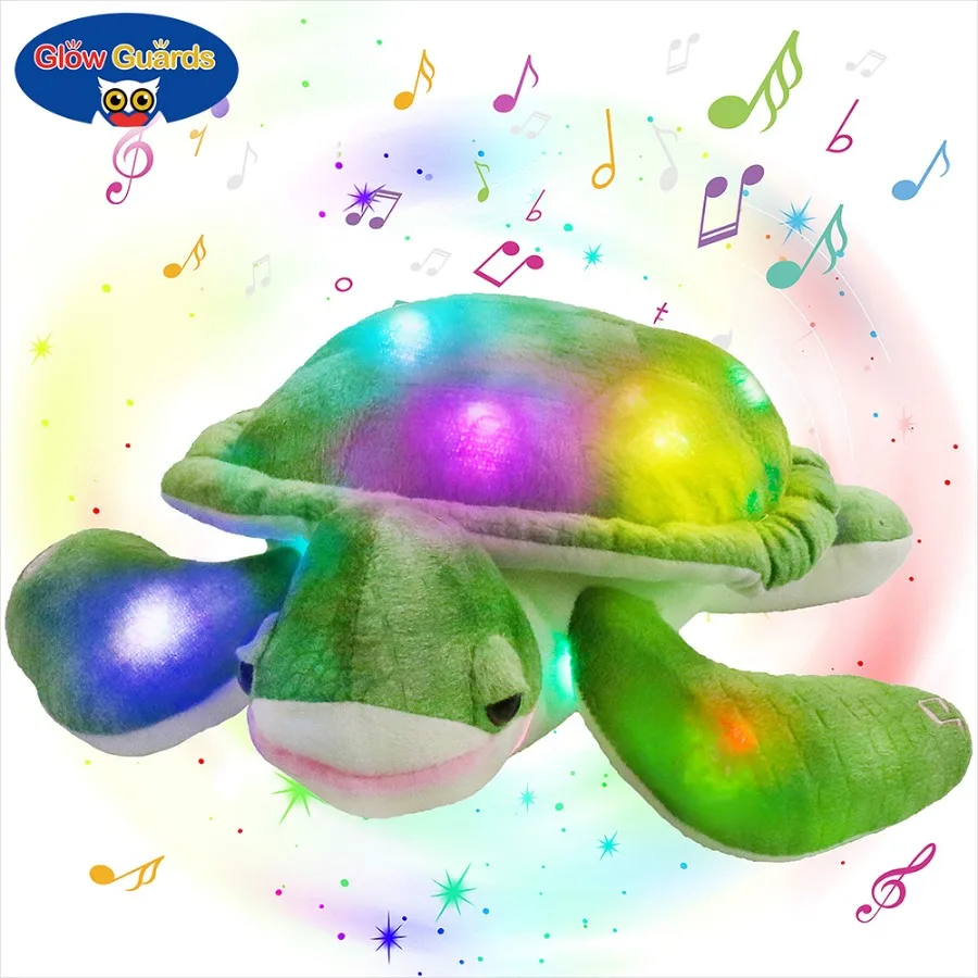 

35cm LED Light-up Turtle Doll Toys Stuffed Animals Sea Soft Pillow Plush Toy with Night Lights Glow Birthday Gift for Girls