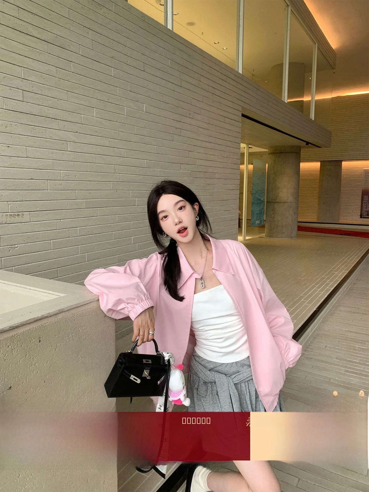 

Женский свободный повседневный топ с воротником в стиле ретро в американском стиле, дышащий хлопковый топ ort Sve, застежка-молния, чистый цветной дизайн