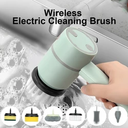 3 In 1 Electric Cleaning Brush 1200mAh USB Rechargeable Multifunctional Household Brush With 2 Head Handheld Kitchen Tools