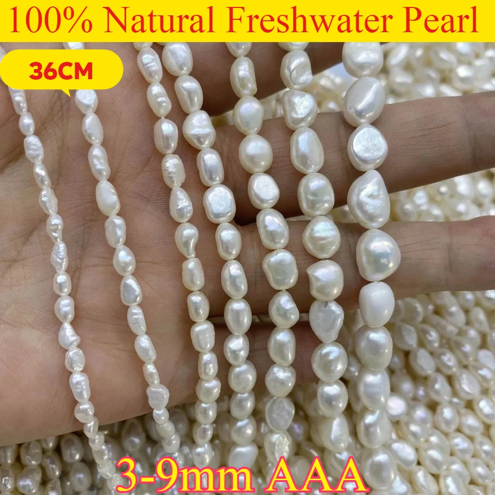 

AAA 3-9mm Natural Freshwater Pearl Baroque Irregular Shape Punch Bead for Jewelry Making DIY Women Necklace Bracelet Accessories