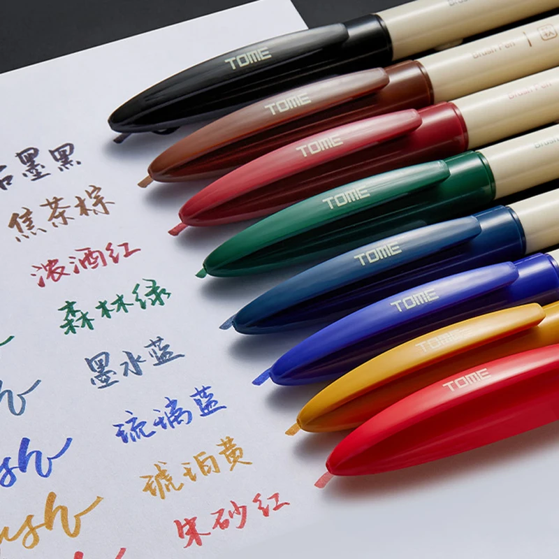 

4 шт./набор, цветные каллиграфические ручки в стиле ретро