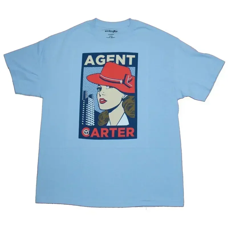Agent Carter Neues T-Shirt für Erwachsene im Zeitungsdruck-Stil mit Headshot-Bild