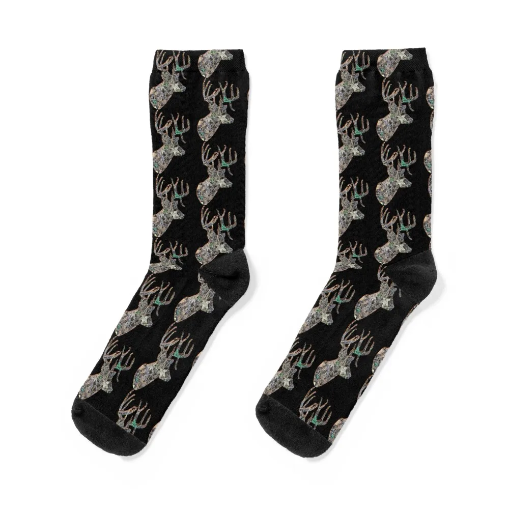 

Minimalist Camouflage Trophy Whitetail Buck Deer Head Socks crazy basketball FASHION soccer anti-slip Socks For Women Men's