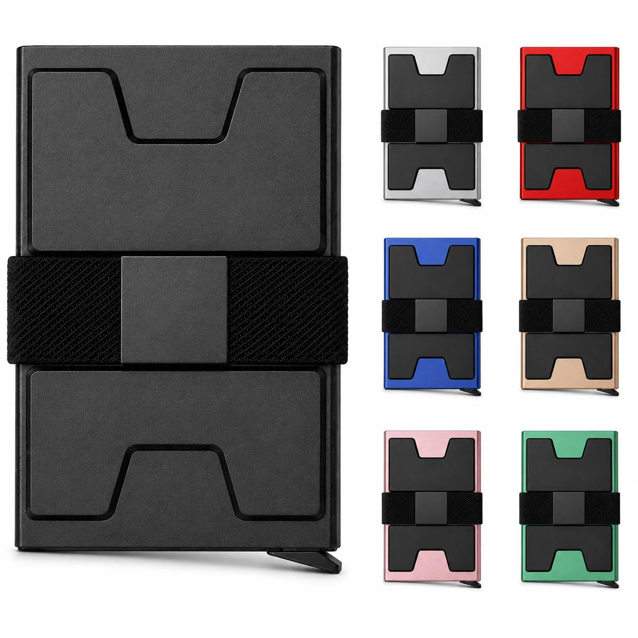Herren Business Slim ANTI RFID Blockierende Geldbörse mit Ein-Klick-Kartenhalter, Bargeldschlaufe, Ausweis- und Kreditkartenetui, Geschenk für Männer, Bank-Organizer