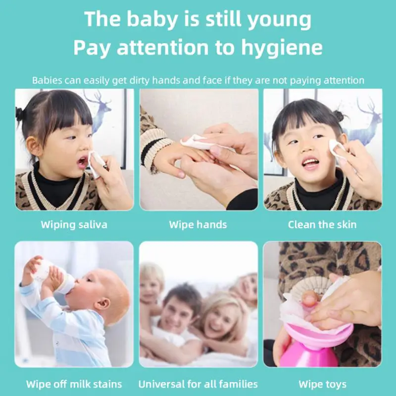 4 confezioni di salviette per neonati portatili salviette morbide in tessuto Non tessuto di alta qualità salviette morbide per la bocca delle mani delicate sulla pelle salviette per la pulizia del bambino