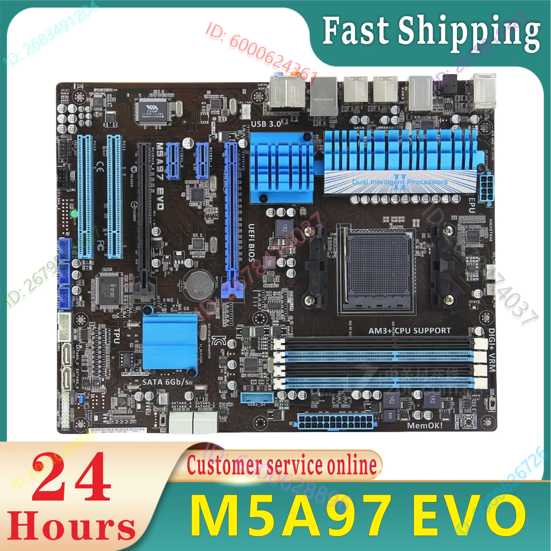 

M5A97 EVO desktop board 970 32GB slot AM3+DDR3 ATX computer board 100% original testing