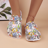 Women's Animal Print Soft Sole Clogs, Comfortable EVA Upper and Cushioned Sole, Lightweight and Breathable, Four Seasons Casual