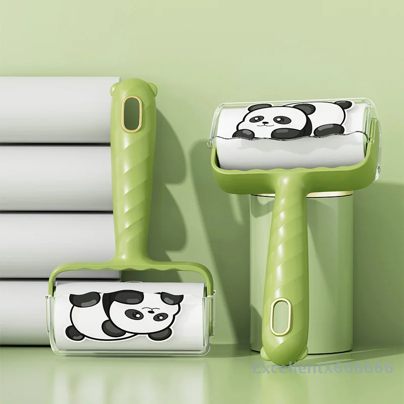 

Tearable Roll Paper Hairs Sticky Roller Dust Pet Hair Remover Brush Clothes Carpet Lint Cleaning Replaceable Core