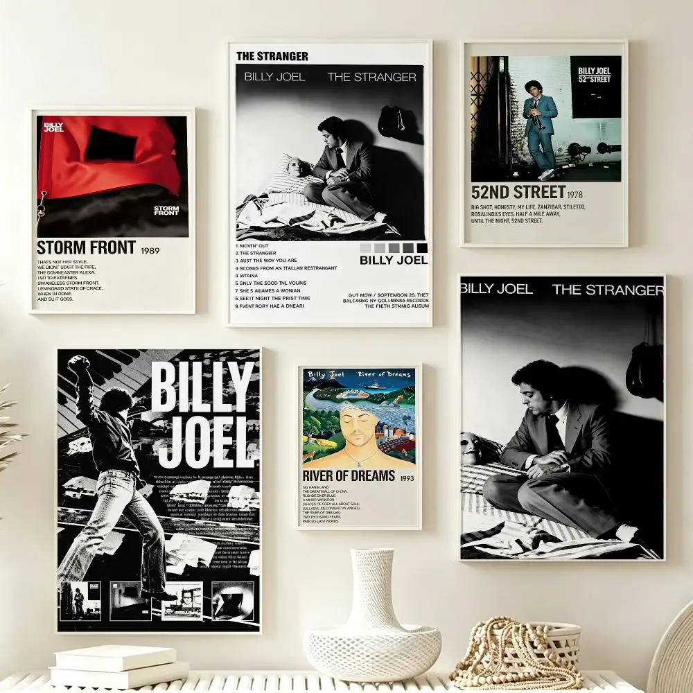 Person Billy Joel Poster Poster Multiple Sizes  frameless Creamy Style Wall Art Home Decor For Living Room Bedroom gift