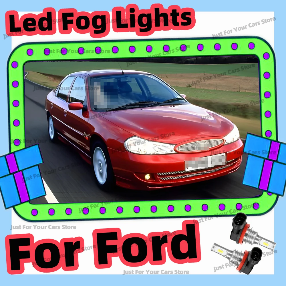 

2x 6000K Fog Lights H8 H11 LED Car Lamps For Ford B-Max Fiesta Galaxy Kuga 2008-2021 Escape Explorer Flex Focus Fusion 2002-2019