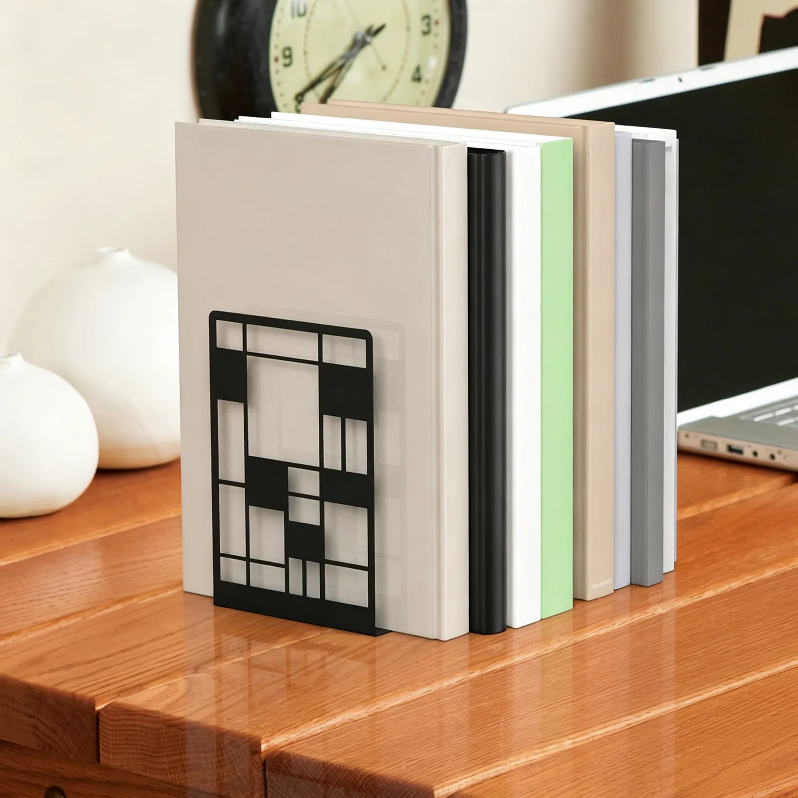 1Pair Metal Premium Iron Bookends High Toughness Holder For Office Desk Storage Book Flexible Angle Adjustment