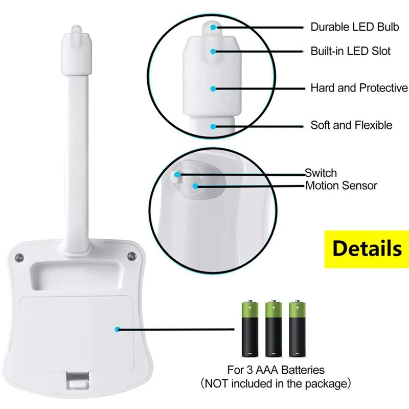 

COME LED Night Light Stick Mini Human Infrared Sensor Toilet 16 Color Bathroom Colorful Motion Illumination