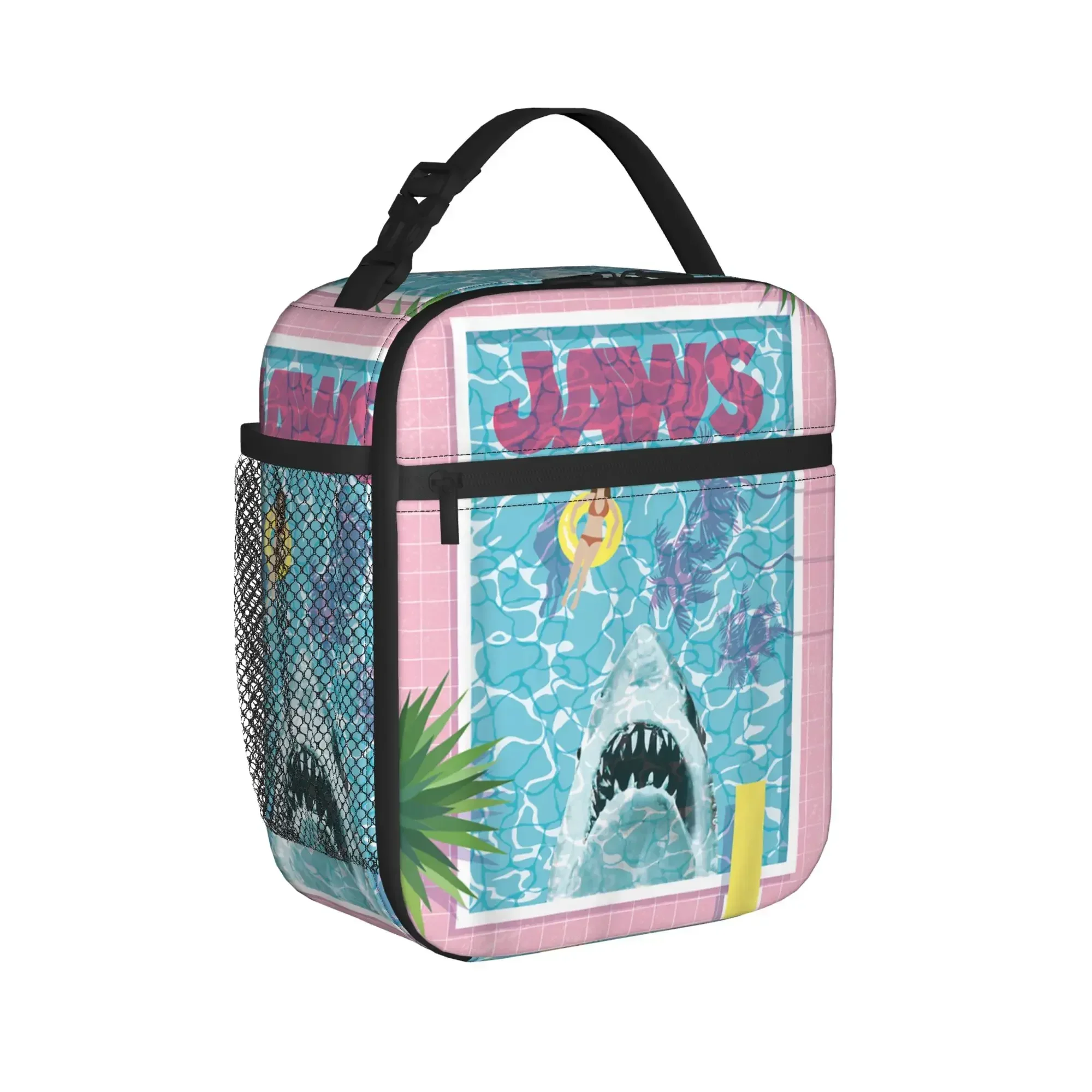 JAWS shark Movie Lunch Bag  School Lunch Box For Girl Boy Leisure Graphic Thermal Tote Handbags Oxford Portable Cooler Bag