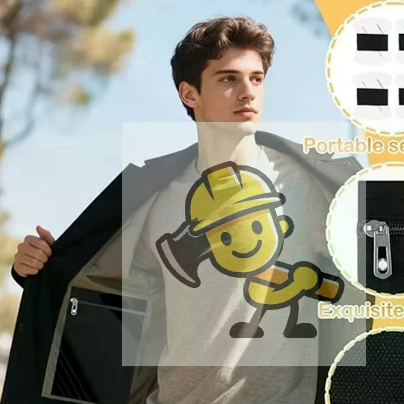1Pcs Sew In Side Hidden Pocket With Zipper For Jackets Coats Sweatshirts Inside Security Pocket For Clothing