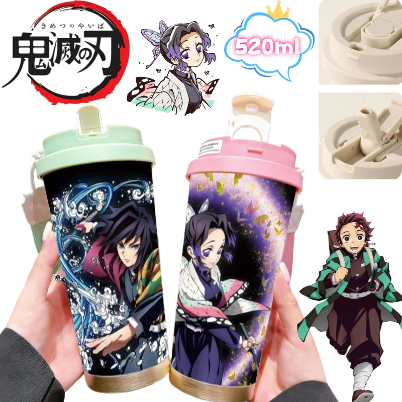 

Новая термокружка Demon Slayer с Танджиро Камадо, Незуко и Агацумой Зеницу, с ярким мультяшным принтом, большая емкость, портативная, для кофе