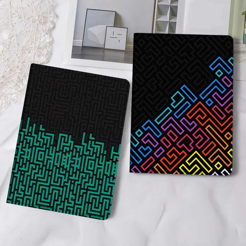 

Cartoon Maze Pattern Design Gift Tablet Case For Apple iPad Air Pro mini 1 2 3 4 5 6 7 8 9 11 M2 M3 M5 M4 5th 6th 7th 10th 11th