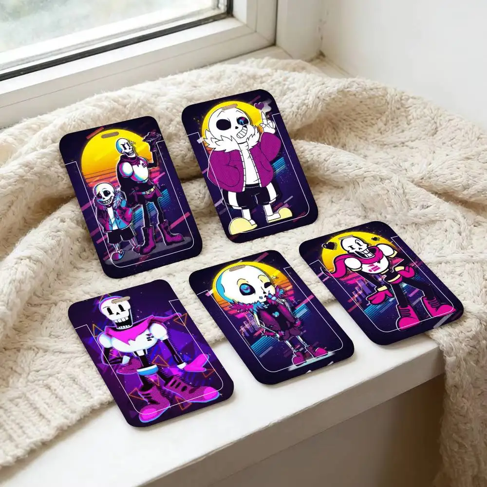

Game U-Undertale ID Card Holder Lanyard Covers Women Men Work Permit Holder Students Kids Bus Cards Case
