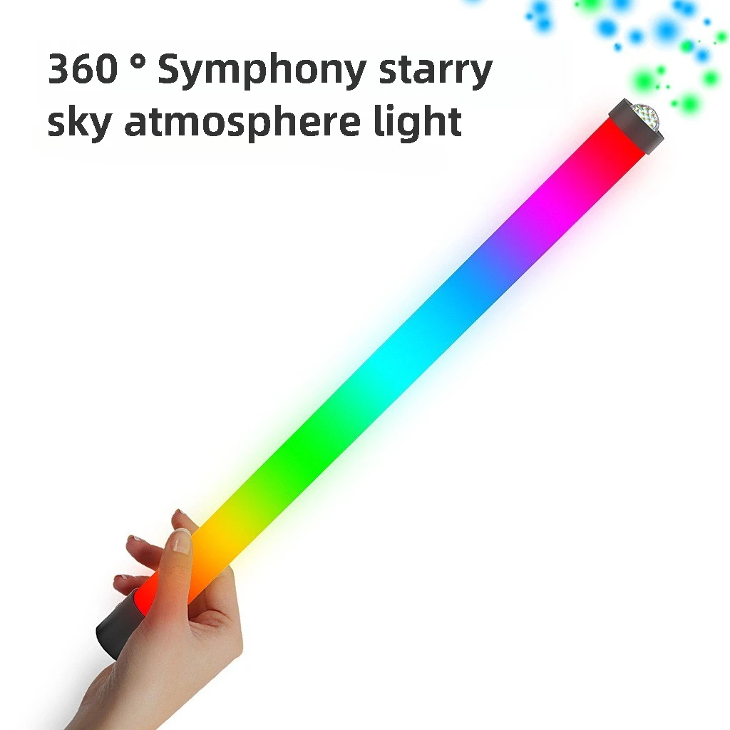 

360 Charging RGB Colorful Starry Sky Pickup Computer Desktop Lamps Sound Control Music Atmosphere Light Handheld Light