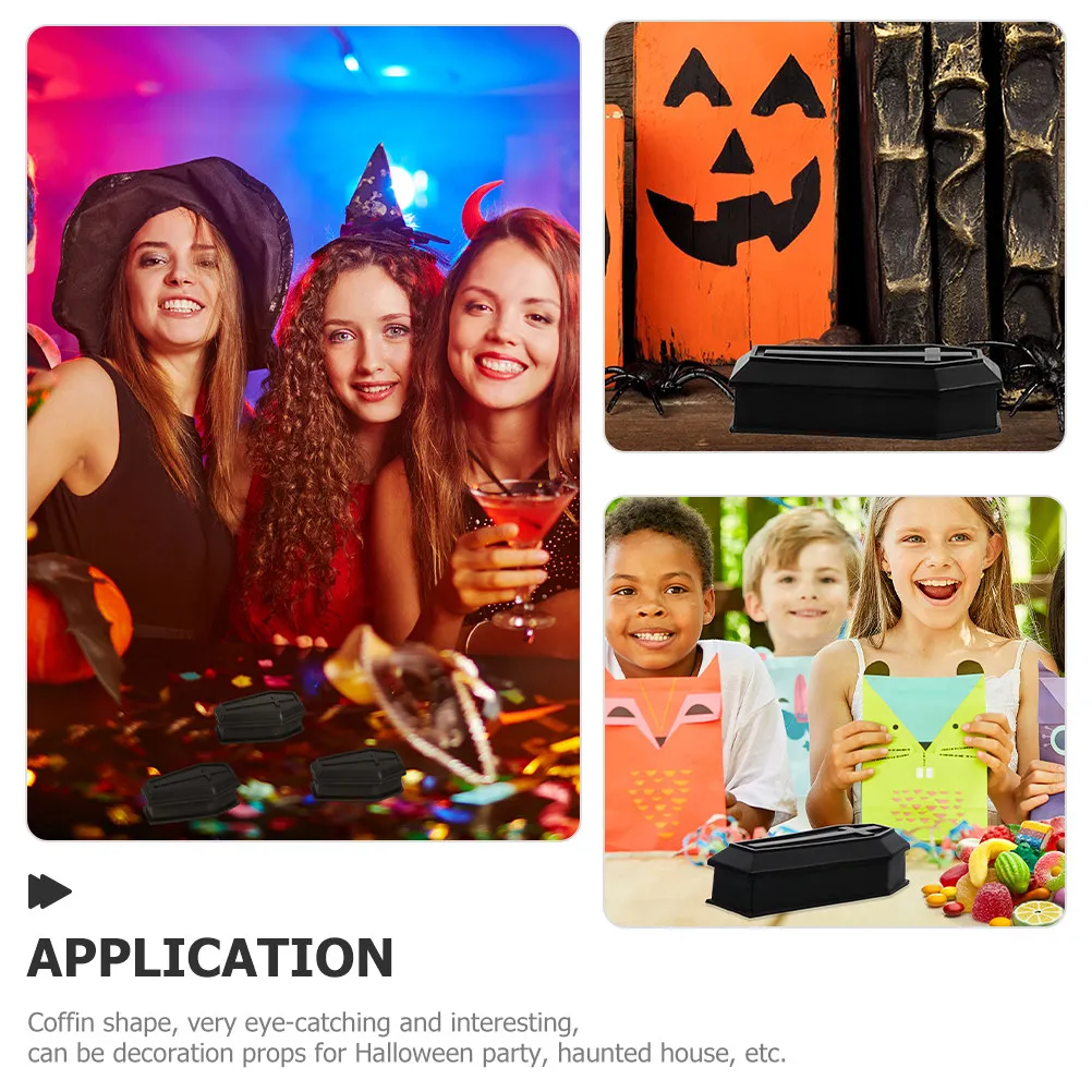 

6Pcs Miniature Coffin Candy Boxes Halloween Treat Containers Spooky Party Favors Creepy Decorations for Themed Events and Prank
