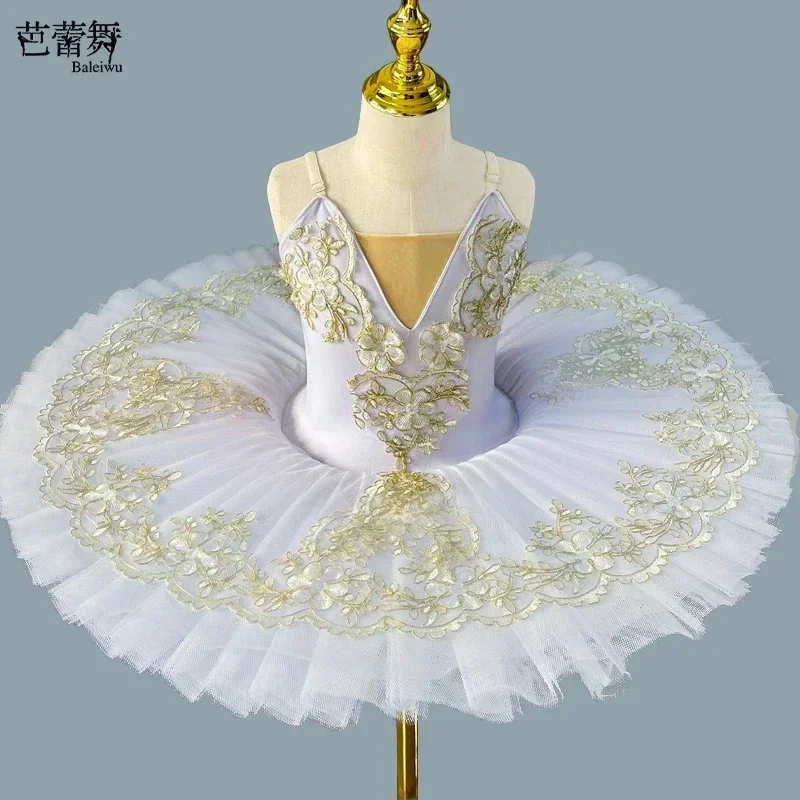 

Professional White Girls Swan Lake Ballet Dress Ballerina Dancing Costumes For Kids Performance Tutu Dancewear