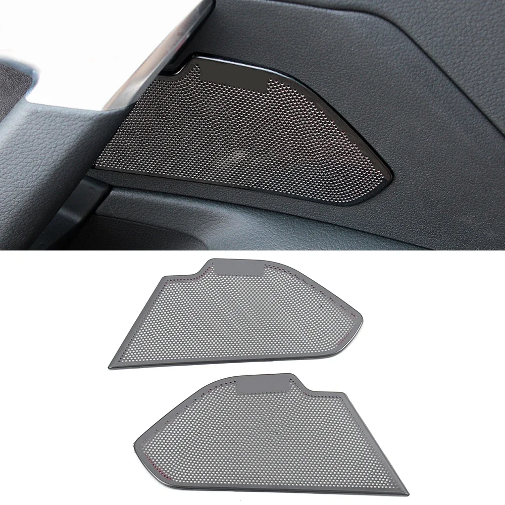 For Audi A6 C8 A7 4KA 2018-2023 Stainless Car Door Panel Loudspeaker Pad Speaker Cover Trim Frame Sticker Molding Accessories