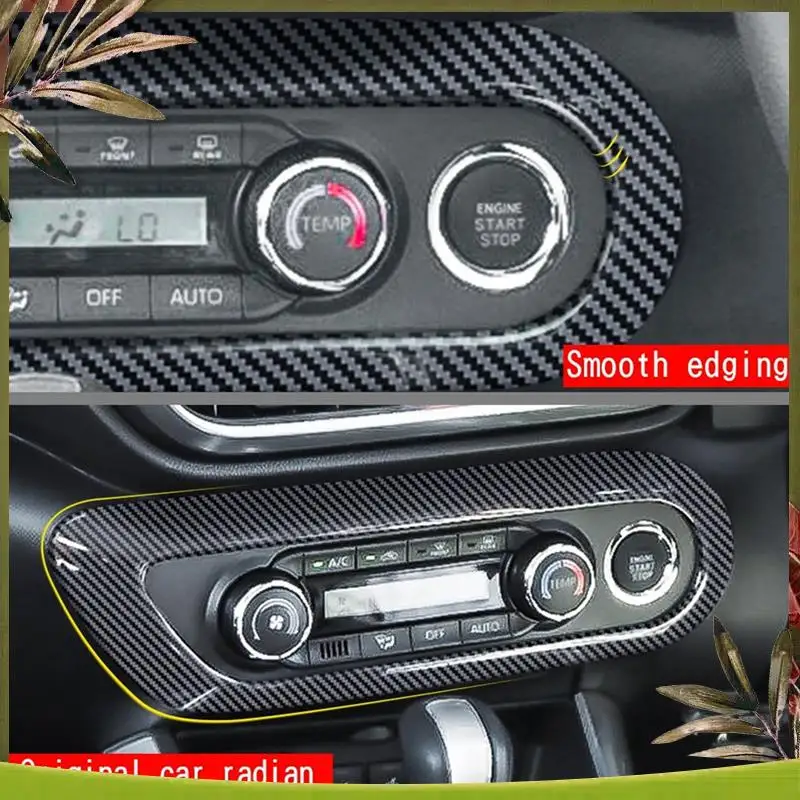 AB98-مكيف هواء السيارة غطاء الزخرفية التحكم المركزي مكيف الهواء لوحة التبديل الإطار الملحقات لتويوتا رايز 2020