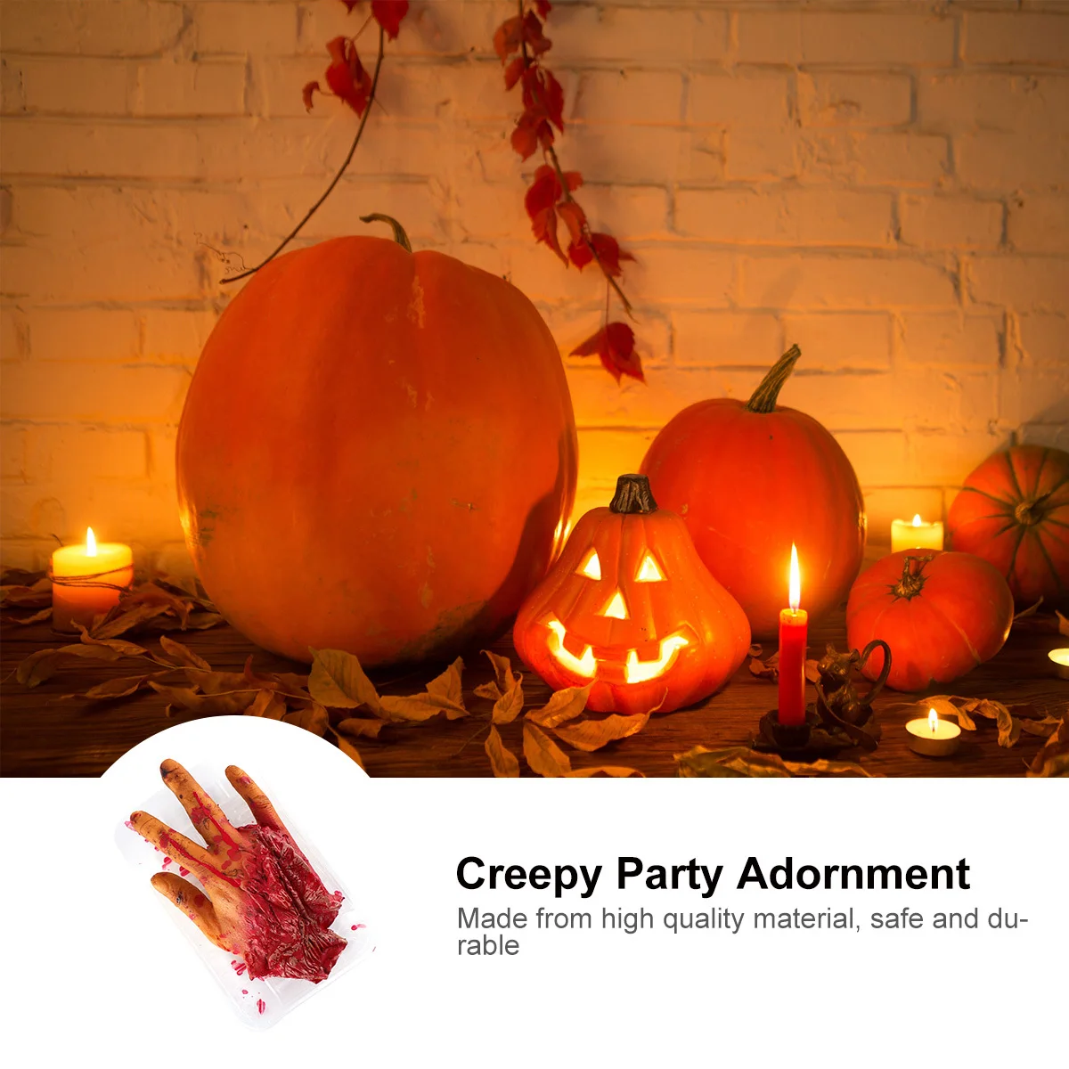 

1 шт., имитация человека на Хэллоуин, декоративная опора с отрубленным пальцем, дом с привидениями, товары для вечеринок ужасов, многоразовый искусственный орган