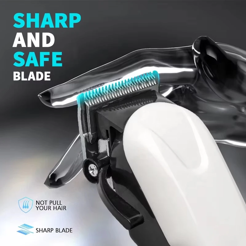 Waikil Professionele Elektrische Tondeuse Voor Heren Haar Trimmer Oliekop Snijmachine Eu Plug Opladen Digitale Display Kapper