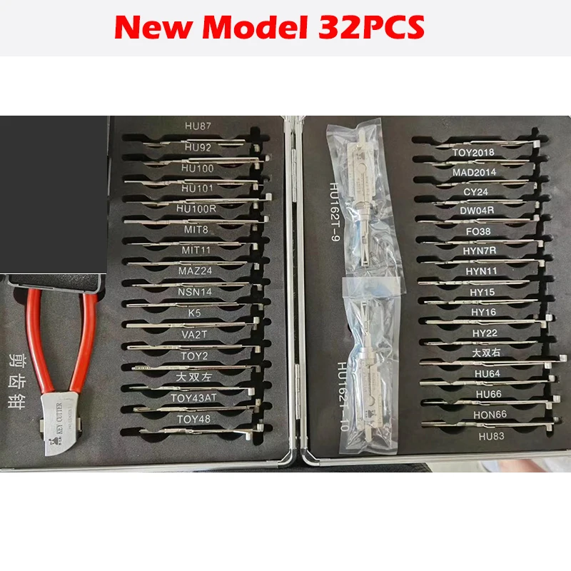 Original LISHI 32 PCS 2 in 1 Lock Pick and Decoder HU64 HU83 HU101 TOY48 K5 VAT2 CY24 TOY43AT AutoLock Pick Set Locksmith Tool