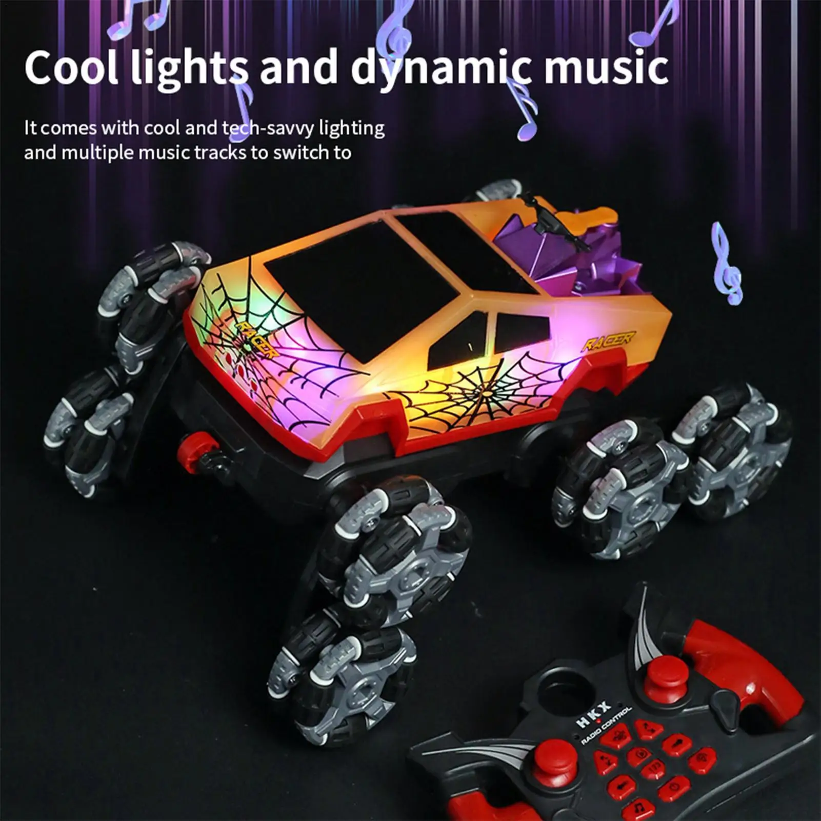

Remote Control Car 360 Degree Spin Stunt Toys Transform Rechargeable Truck Toys for Kids Boys Girls Home School Indoor Backyard