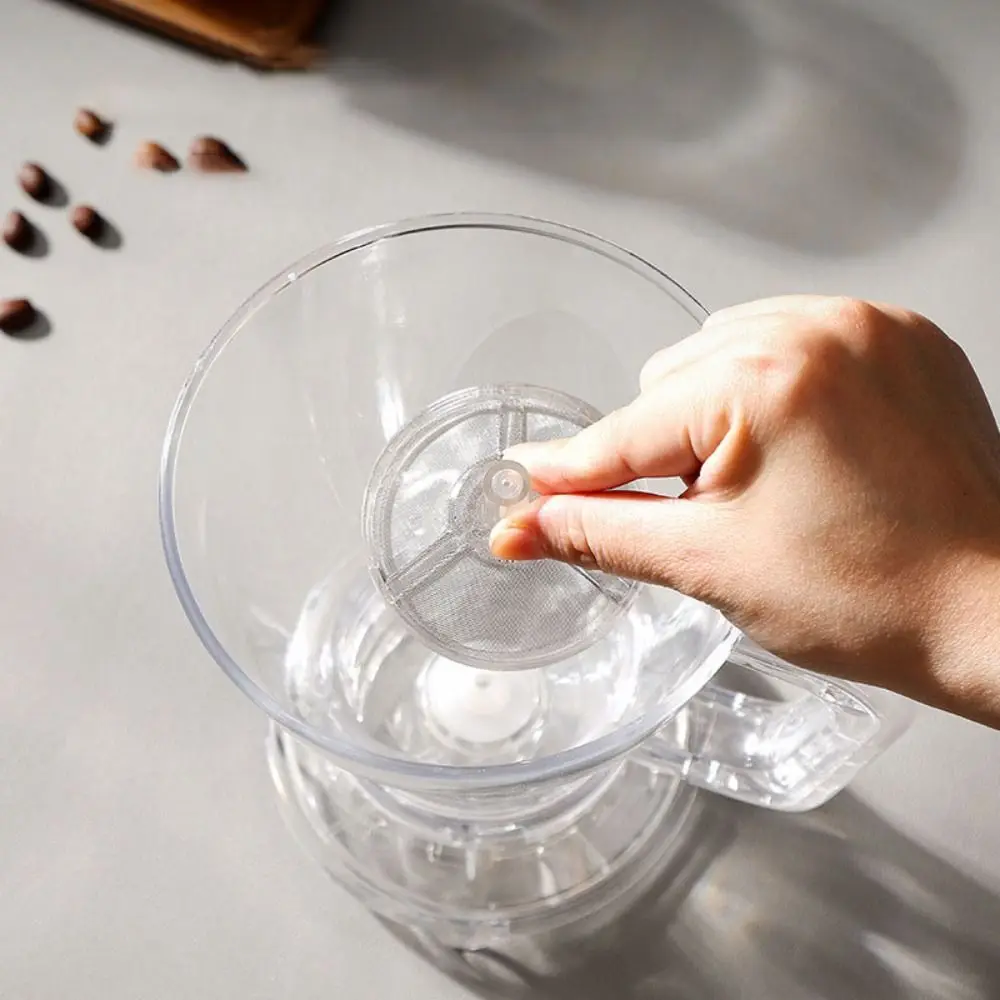Versatile 600ml Pour Over Coffee Dripper PC Transparent Coffee Brewer Pot with Cup Mat Tea Infuser Outddor