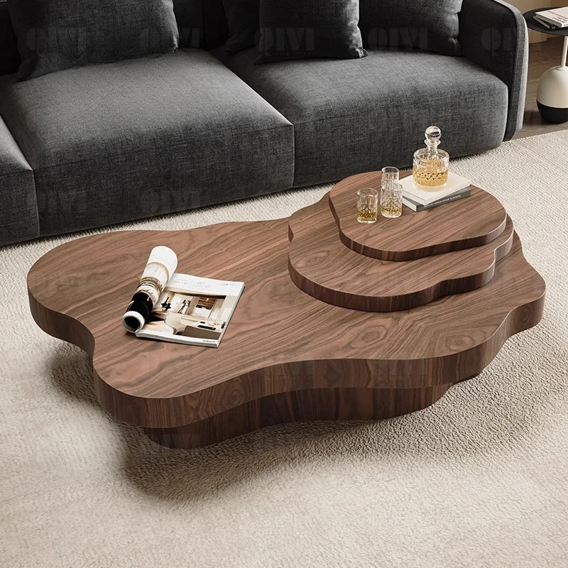 

Designer Standing Coffee Table Wood Waterpoor Quality Center Coffee Table High End Organizer Couchtisch Postmodern Furniture