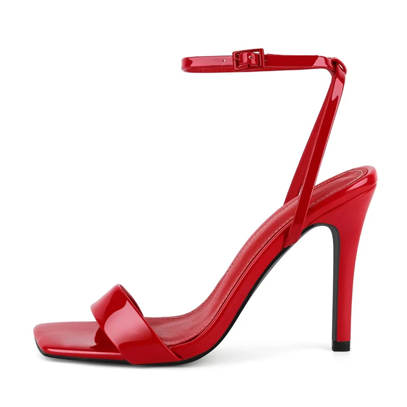 Sexy High Heels Summer Shoes for Women Sandals Luxury Ankle Strap Red White Gold Pink Silver Dance Party Footwear Shoes Lady view 2