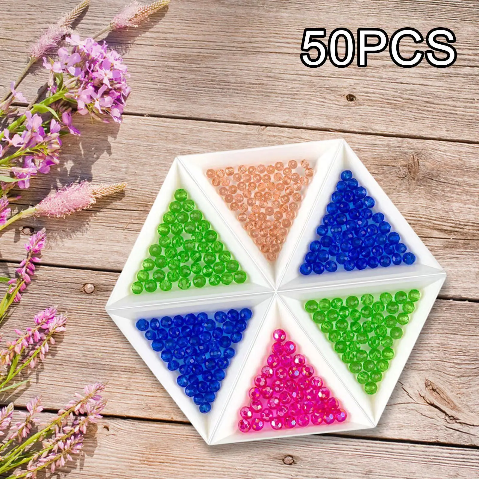 

50x Bead Sorting Trays Bead Sorter Tray Organizer Small Multifunctional Storage Plates for Gems Nail Art Rhinestones Loose Beads