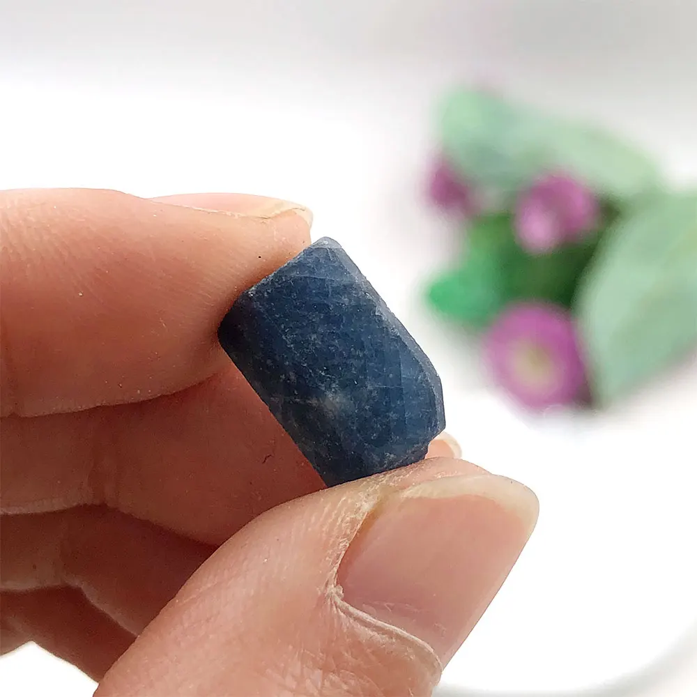 1pc Random Natural Sapphire Blue Corundum Crystals Quartz Raw Stone Reiki Healing Energy Mineral Home Room Decoration Gemstones