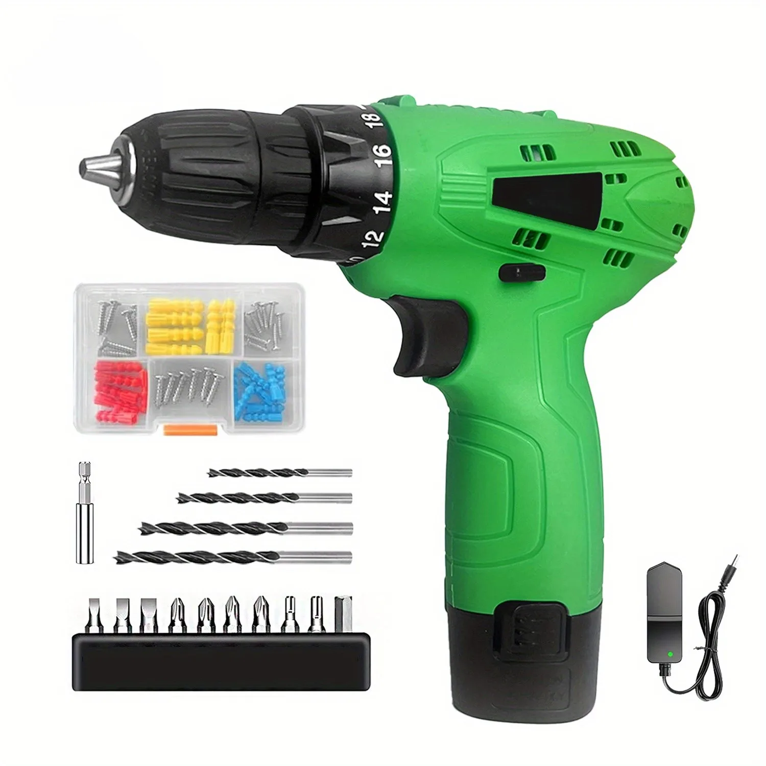 

12V DIY Power Tools Single Speed Brushless Electric Screwdriver Drill with Keyless Chuck Cordless