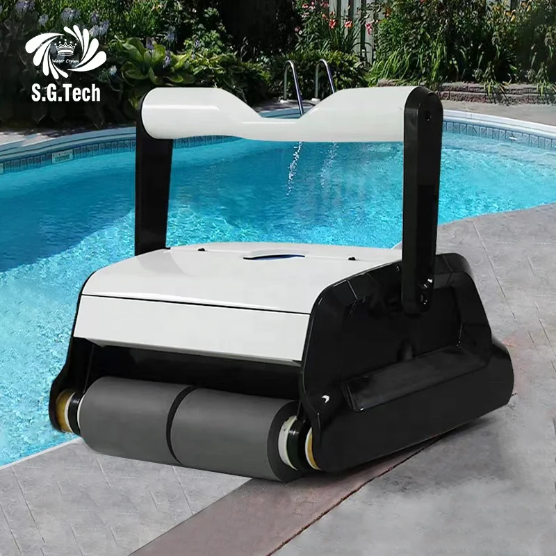 PC pool cleaning robot with wireless remote control and mobile app, suitable for commercial pool owners