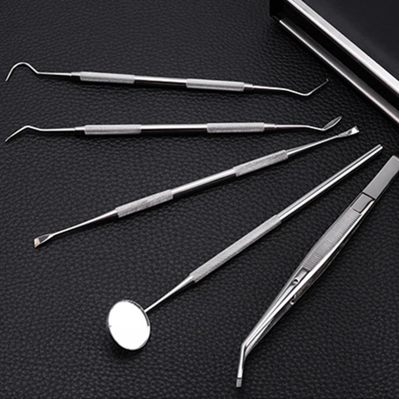 Pet Dental Tool Set Stainless Steel Dentist Oral Tools Cleaning Tartar Removal Easy to Clean Dog Dental Oral Mirror Care Kit