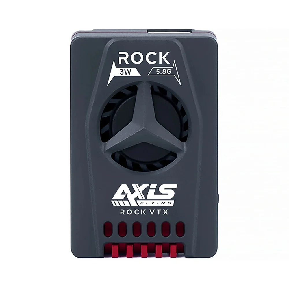 AxisFlying ROCK 5.8G 3W VTX Wbudowany MLC Anty-zakłóceniowy Dwurdzeniowy Transmisja Obrazu Antena MMCX 7-28V do Drona RC FPV